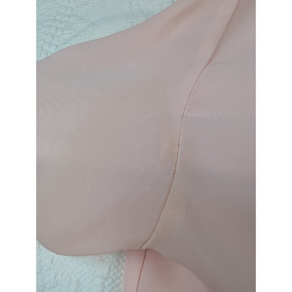 Vintage Susan Hutton Soft Pink Size 8 Blouse Button Down Shirt tie READ - Picture 8 of 16